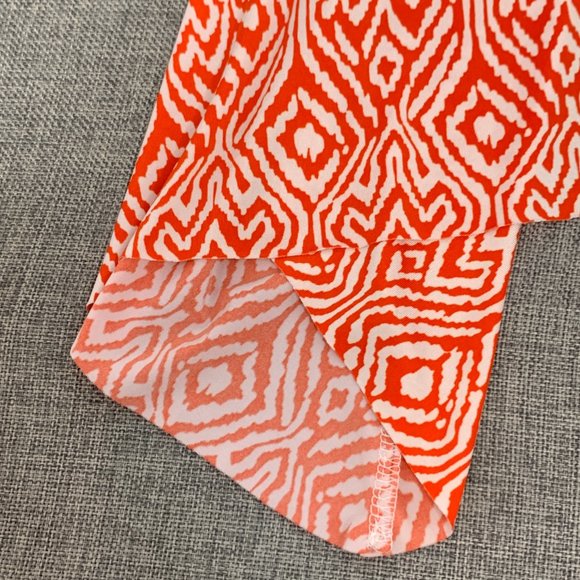 Bisou Bisou Michele Bohot Boho Sleeveless Top Small Shark Bite Bright Orange - Picture 5 of 9